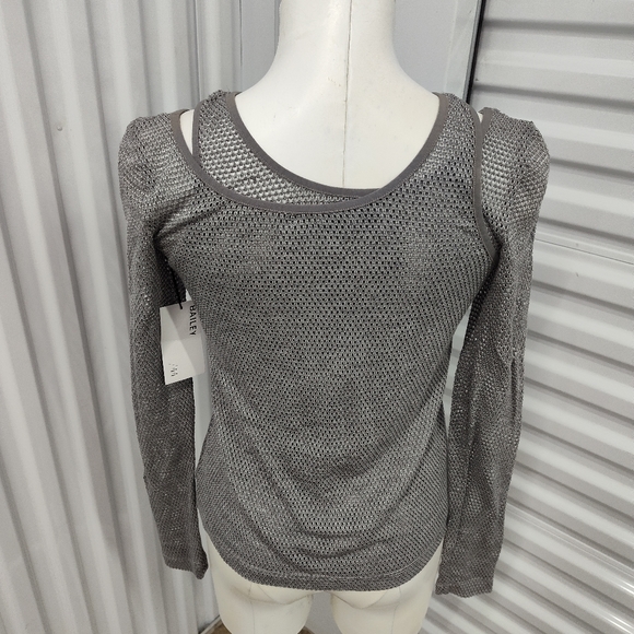 - BAILEY 44 NWT $148 SZ S OVERLAPPING MESH "TRAWLER" TOP RARE STYLE NWT $… - Picture 8 of 12